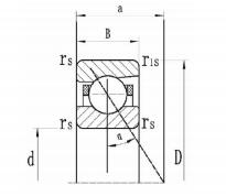 Thin-wall angular contact ball bearings 718 series