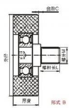 Silicone molded bearing + stainless steel external thread