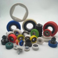 PA.POM plastic coated bearing R-type arc type + stainless steel external thread